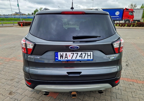 Ford Kuga cena 61900 przebieg: 120000, rok produkcji 2017 z Warszawa małe 211